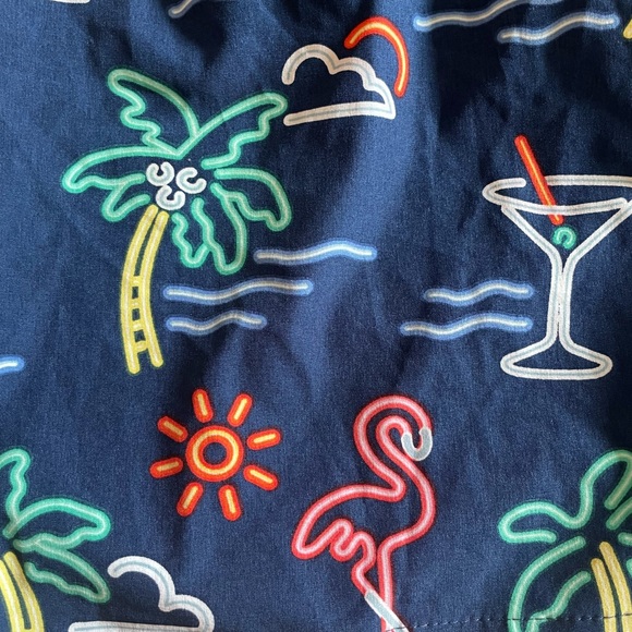 Chubbies Neon Lights 5.5” Classic Swim Trunk Shorts Palm Flamingo Mens… - Picture 2 of 10